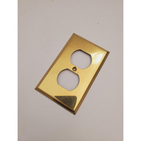 Light Switch Cover , Switch Plate, Outlet Cover, Gold, Antique Brass, Plug, - Picture 2 of 9